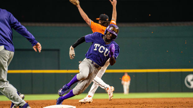 TCU shortstop Tre Richardson during the 2023 Phillips 66 Big 12 Championship